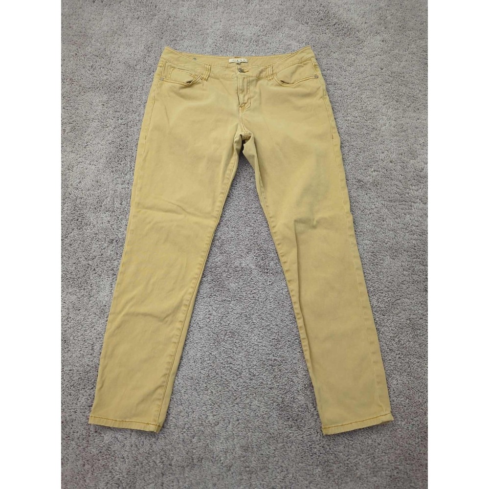 CAbi Jeans Womens 14 Beige Mid Rise Skinny Stretch Classic Casual